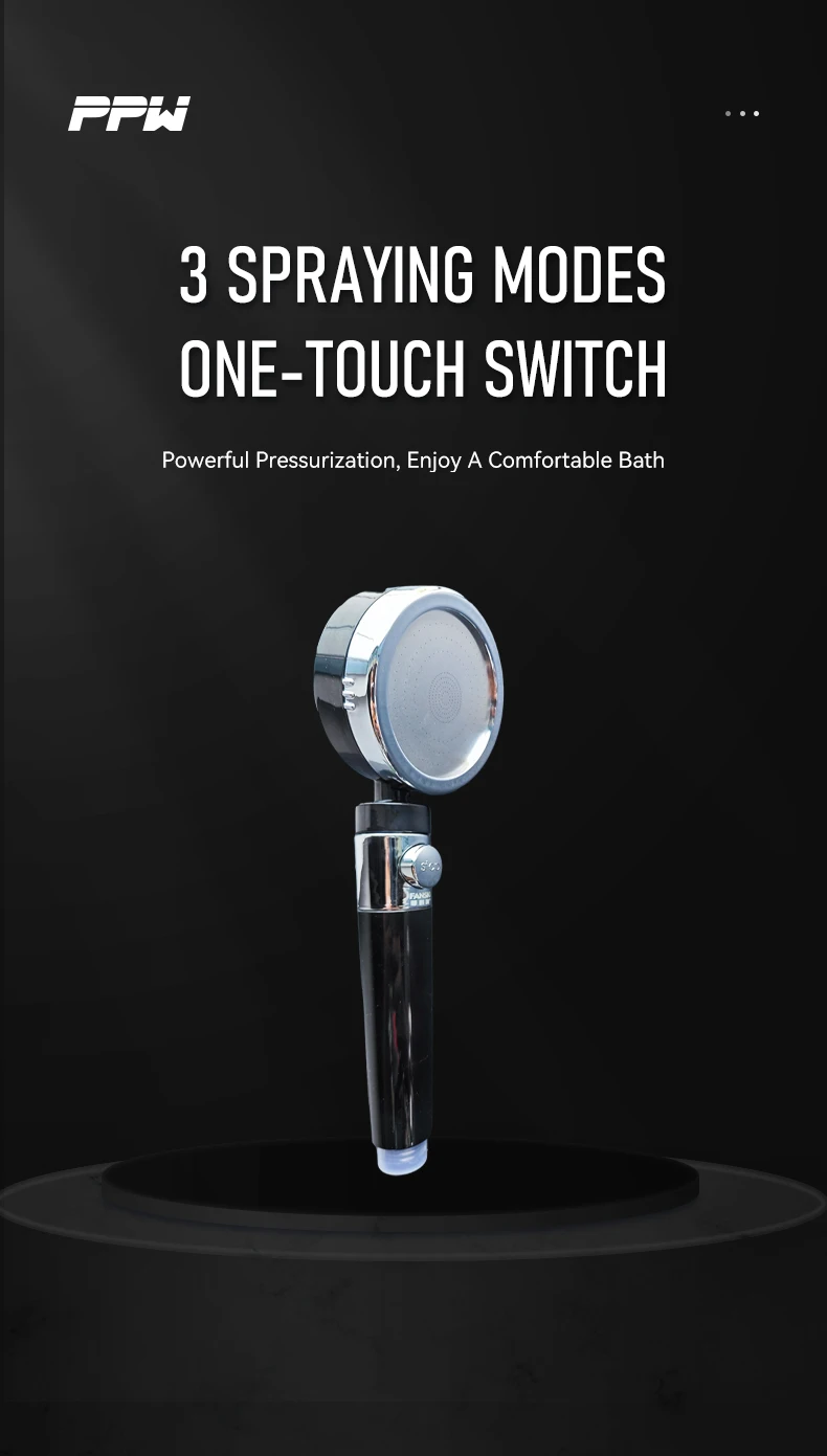 High Pressure Rainfall Shower Head 3 Settings Hand Shower Combo 3 Functions Handheld Shower Head manufacture