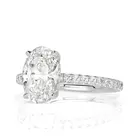 Oval DE Color VVS Oval Shape White Moissanite Platinum PT950 Ring
