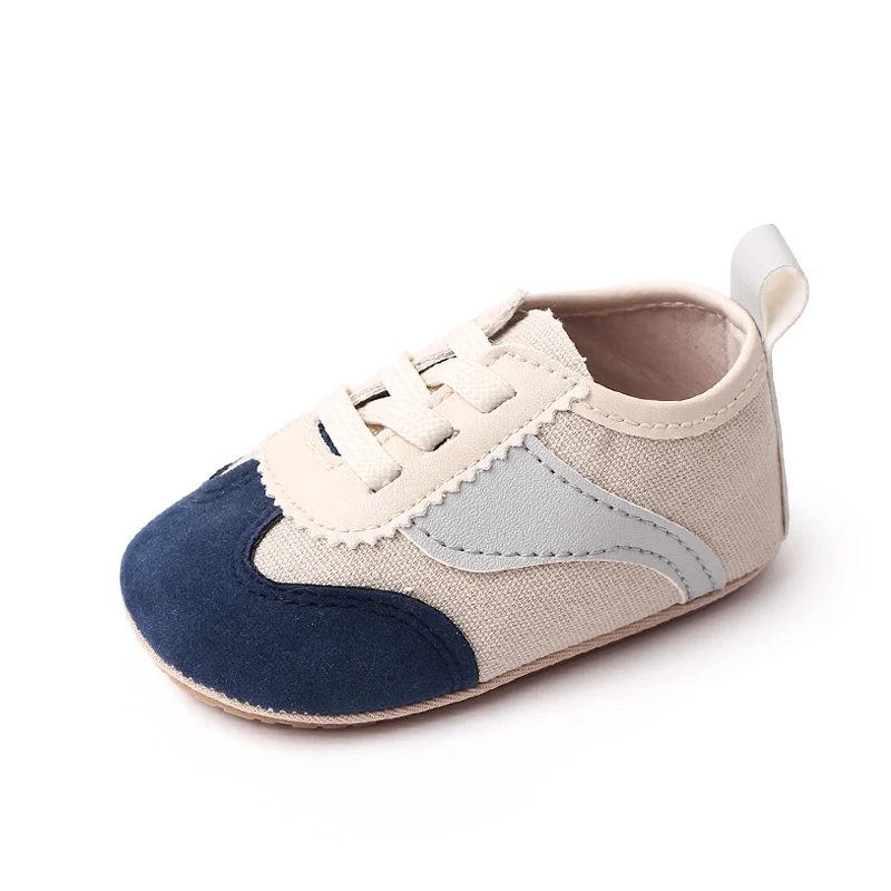 Soft Sole Breathable Wear Comfortable Round Head Baby Color Matching Casual Toddler Shoes factory