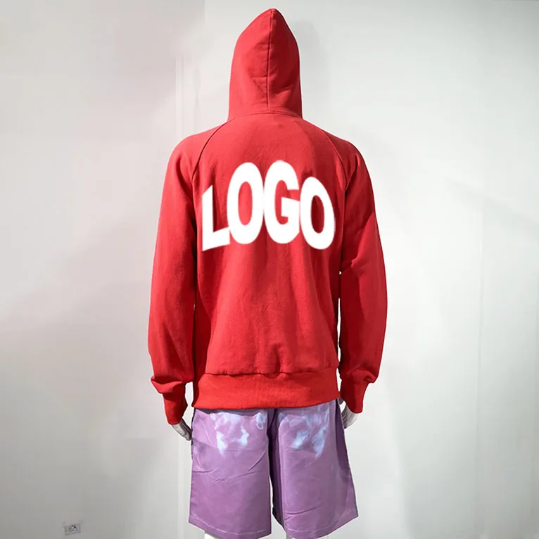 Full Zip Up Hoodie with 430grams Fabric Weight and Anti-Wrinkle Custom LOGO Streetwear