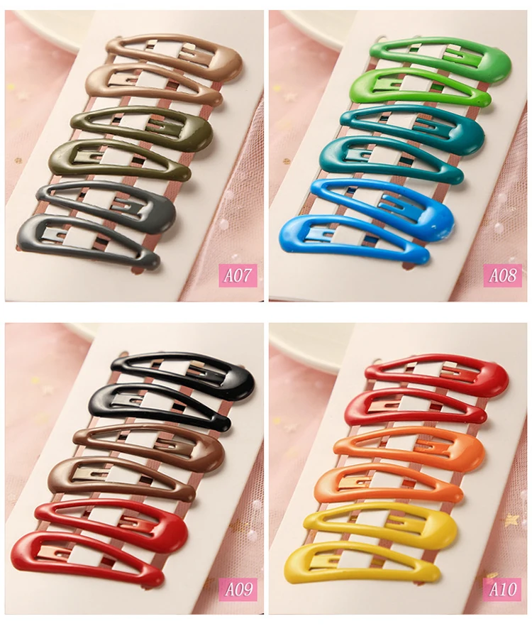 Fashion  Style Cute Candy Color Hairpins Epoxy BB Hair Clips Minimalist hair clip For Children