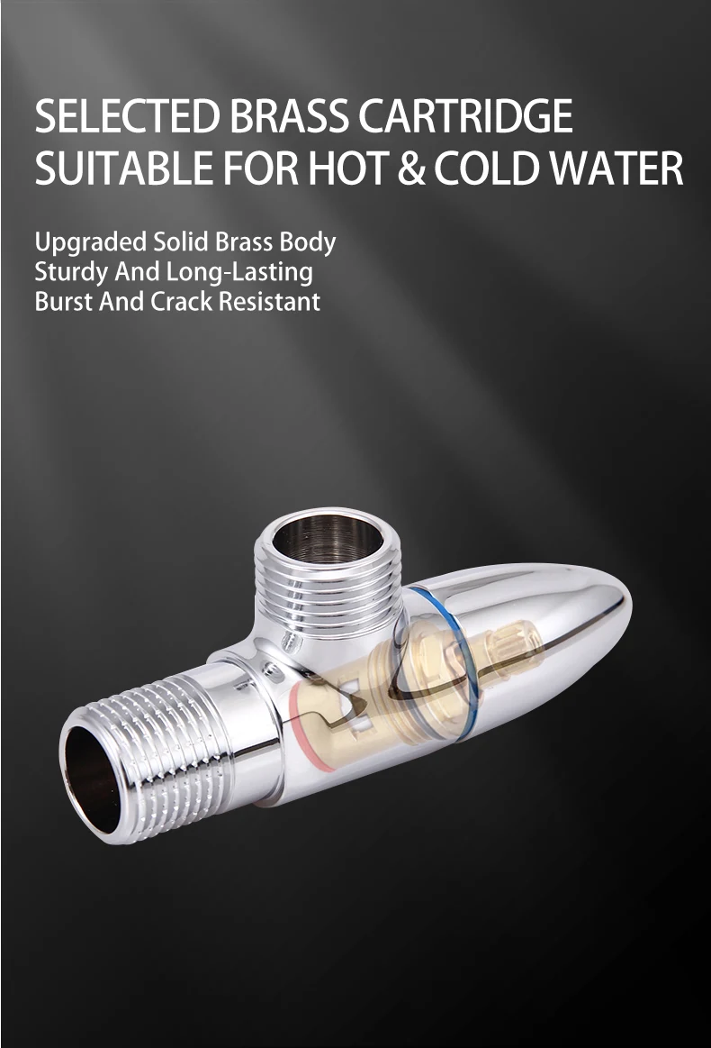 Red and Blue Brass Leak-proof Explosion-proof Large Flow Angle Valve Hot and Cold Universal Toilet Water Heater Angle Valve manufacture