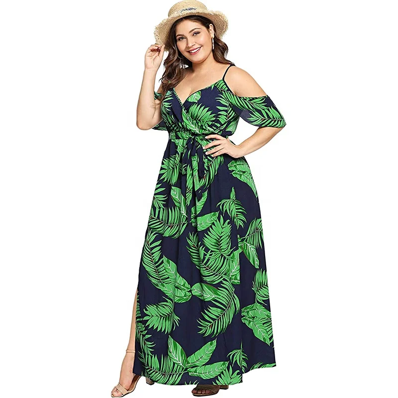 Size Dresses,Floral Maxi Dress 