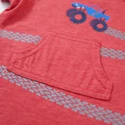 Design Baby Clothes Oeko Tex Red Pocket Design Cars 100% Cotton Kids Boy Baby Rompers Clothes