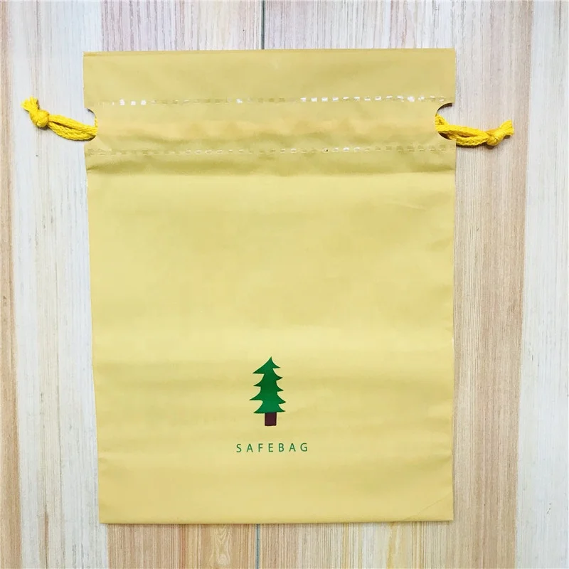 waterproof good grade custom size printed portable cotton drawstring bag for clothes