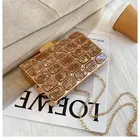 Evening Chain Clutch Fashion Acrylic Diamond Candy Evening Bag Chain Luxury Acrylic Clutch Purse For Women