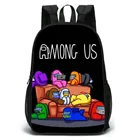 Side School Bags Double Side Design Polyester Among Us Backpack Game Boys School Bags