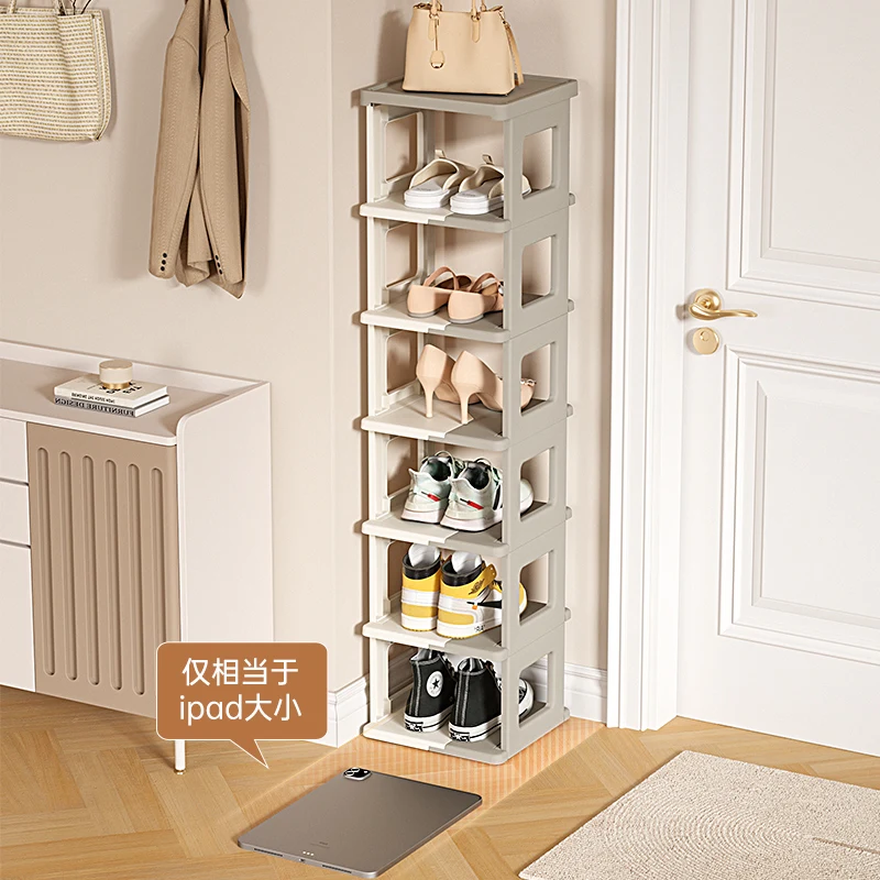 Stackable Foldable Shoes Organizers Plastic Storage Rack at Home