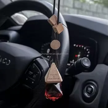 product hanging car air freshener car perfume diffuser essential oil aromatherapy fragrance pendant glass bottle perfume-8
