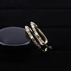 Prong Setting Fashion Jewelry Gold Plated Rectangle Zircon Prong Setting Finger Rings Double Stone Lines