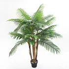 Palm Tree Artificial Good Quality Grouping 4 Trunks Artificial Areca Palm Tree With Pot
