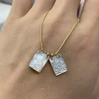Shell Shell Custom Dainty MOP Shell Pendant Christian Jesus Virgin Mary Necklace Women Jewelry
