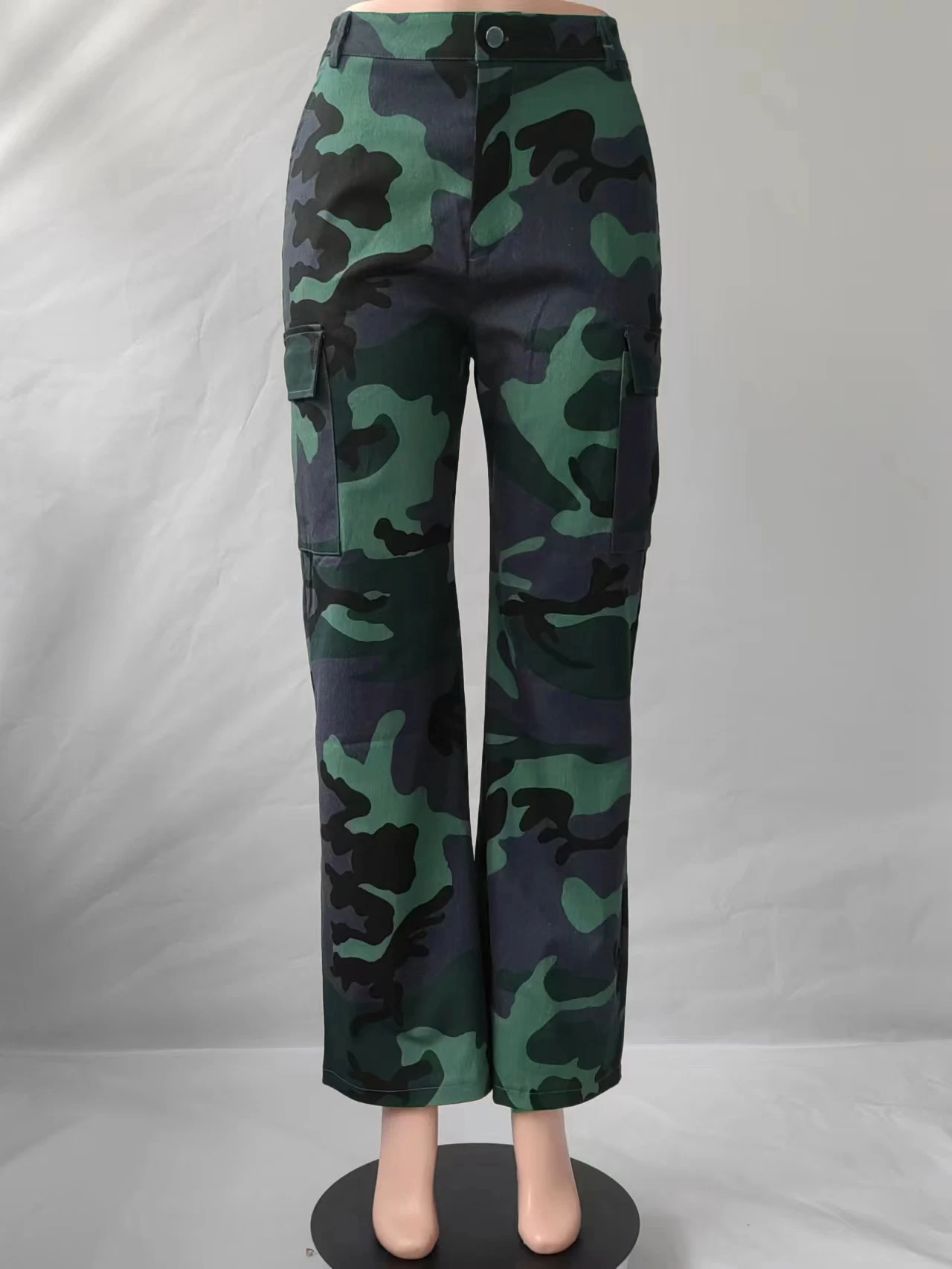 Hot Sale Plus Size Women's Casual Sports Camouflage Print Pants Low Waist Street Jeans Breathable Hip Hop Washed Techniques factory