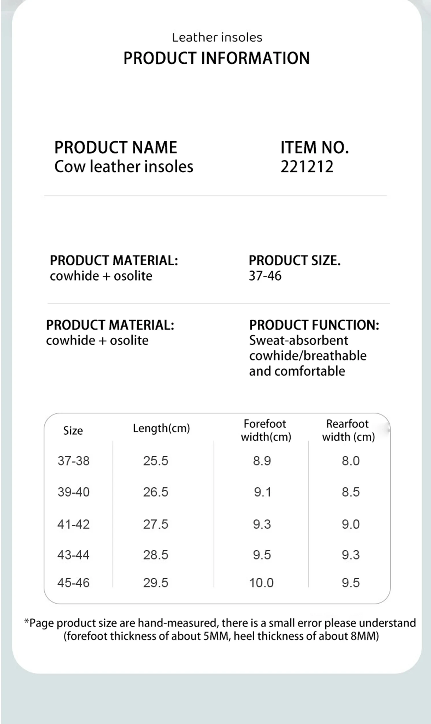 Genuine Leather Shoes Top Cowhide Insole Spring Summer Odor-Proof Sweat-Absorbing Memory Foam Comfortable NoTired Feet Shoe Pads Genuine Leather Shoes Top Cowhide Insole Spring Summer Odor-Proof Sweat-Absorbing Memory Foam Comfortable NoTired Feet Shoe Pads