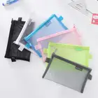 Pencil Case Multipurpose Student Stationery Receive Bag Transparent Zipper Mesh Pencil Case