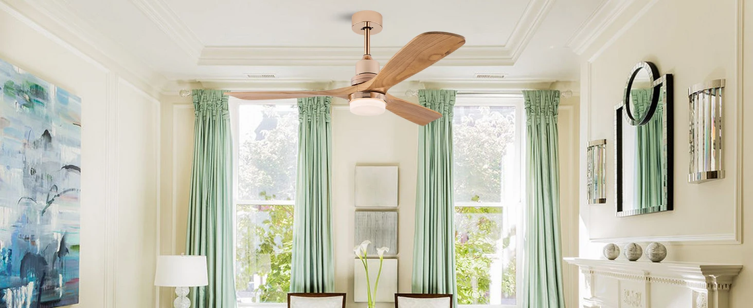 Gold Chandelier Fan, Copper, LED, Ceiling - detail 4