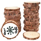 Slice Slices Round Rustic Thick Wood Slice Natural Unfinished Wooden Slices For Wedding Centerpieces Crafts