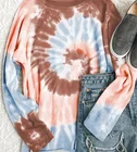 Tie Dye Shirt 2021 New Arrive Beauty Fashion Women Long Sleeve Tie Dye Print Shirt Tie Dye Shirt
