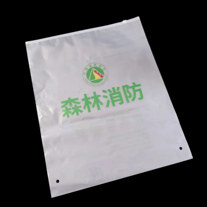 Manufacturer Customized Thick PE Forest Firefighting Protection Clothes And Head Cover Packaging Bags Slider Zipper Plastic Bags