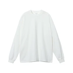 Custom Unisex Heavy Cotton Acid Wash Pullover Blank Embossed Men's Baggy Vintage Long Sleeve T Shirt Print