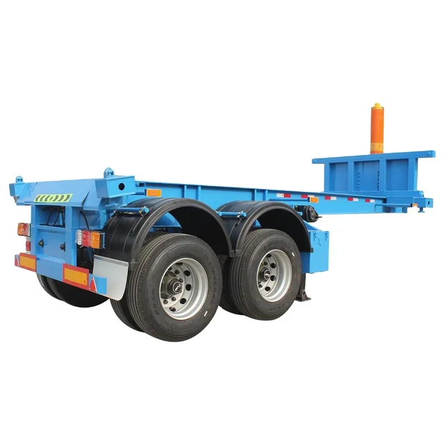 2 Axle 3 Axle 20ft 40ft dump tipper tipping container chassis semi trailer for sale