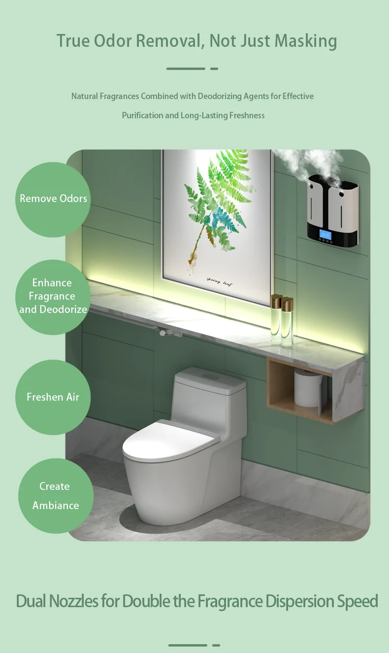 YAOJI Home Appliances Wall Mounted Essential Oil Diffuser Home Perfume Electric Air Pump Scent Oil Diffuser Manufacture