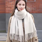 Scarfs Scarf Letter Blanket Thick Warm Scarves Imitated Cashmere Ladies Simple Scarfs For Winter