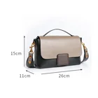 Clutch Latest Arrivals Contrast Color Soft Leather Underarm Clutch Purse Hand Bag Women Branded Handbag Luxury