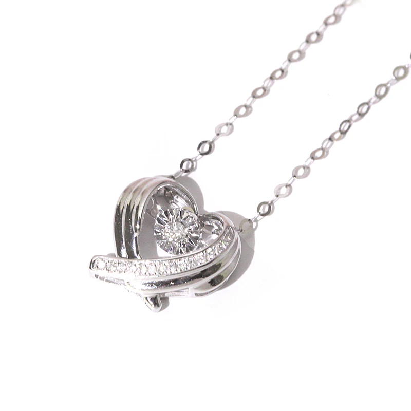 Diamond Necklace,Heart Shaped Necklace 