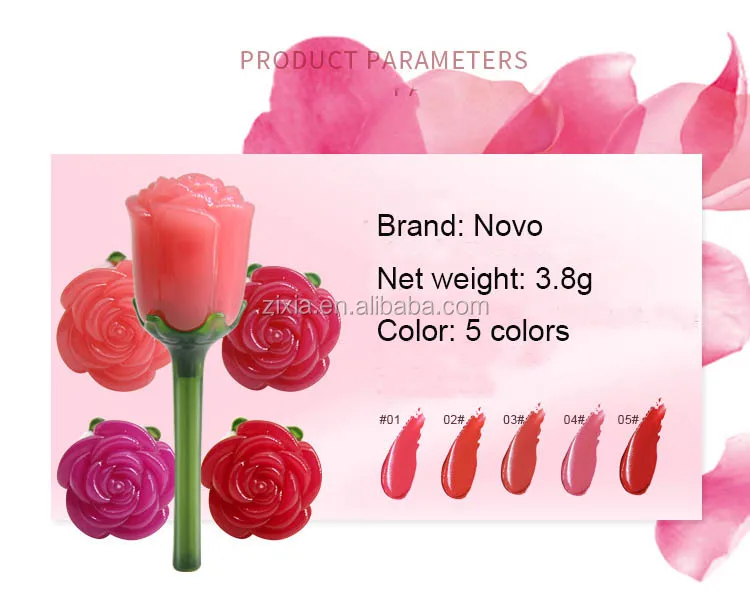 novo rose lip tint vegan lipgloss container moisturizer