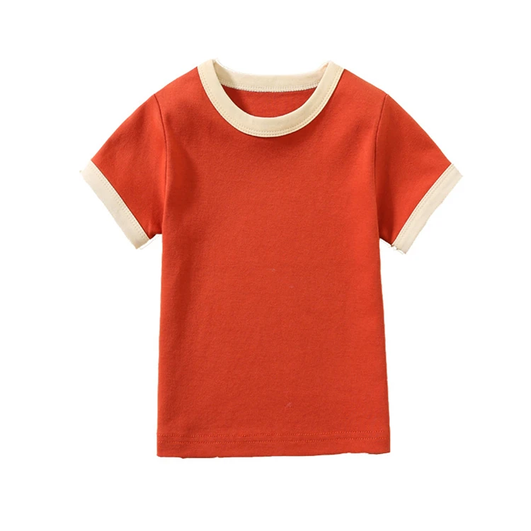 Customize Children Boys Girls Plain Tshirt Cotton T-shirt Dtg Screen Printed Custom T Shirt Kids