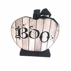Craft Pumpkin Wood Craft Halloween Decor Pumpkin Print BOO With Wood Base