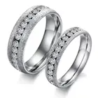 Titanium Wedding Rings Rings 6mm Permanent Titanium Cubic Zirconia Stainless Steel Wedding Rings For Men And Women