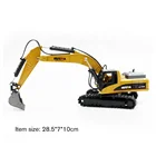 Rc Car 360 Degree Rotation Huina 1710 Alloy Excavator Toy 1/50 Truck Model Rc Car Metal Die-Cast Construction Engineering Toy