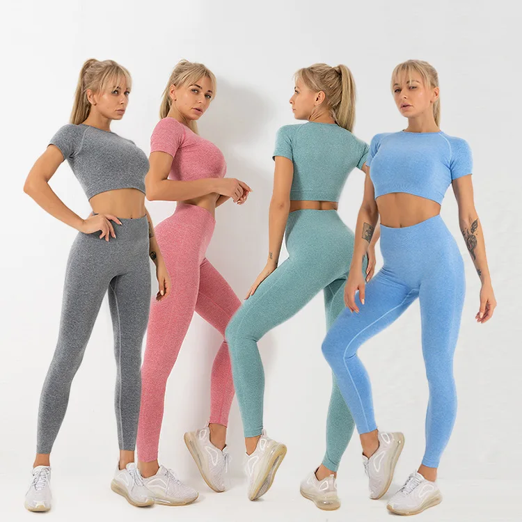 Top 2020 Seamless Yoga Suit 2 Piece Sports Shirts Crop Top Leggings Gym  Clothes Fitness Tracksuit Workout Set - Buy Seamless Yoga Suit,Yoga Track  Suit Women,Women Yoga Suit Seamless Product on Alibaba.com