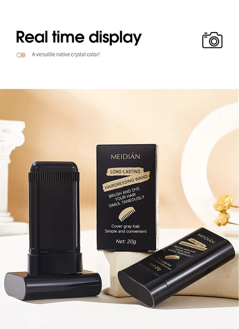 OEM ODM Custom Hairdressing Stick Private Label Wholesale Cover Gray Hair Portable Gentle Dyeing Hairdressing Wand Factory Price