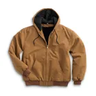 Jacket Workwear Hot Sale 12 Oz Heavy Duty Hooded Quilted Duck Canvas Custom Worker Men Work Jacket