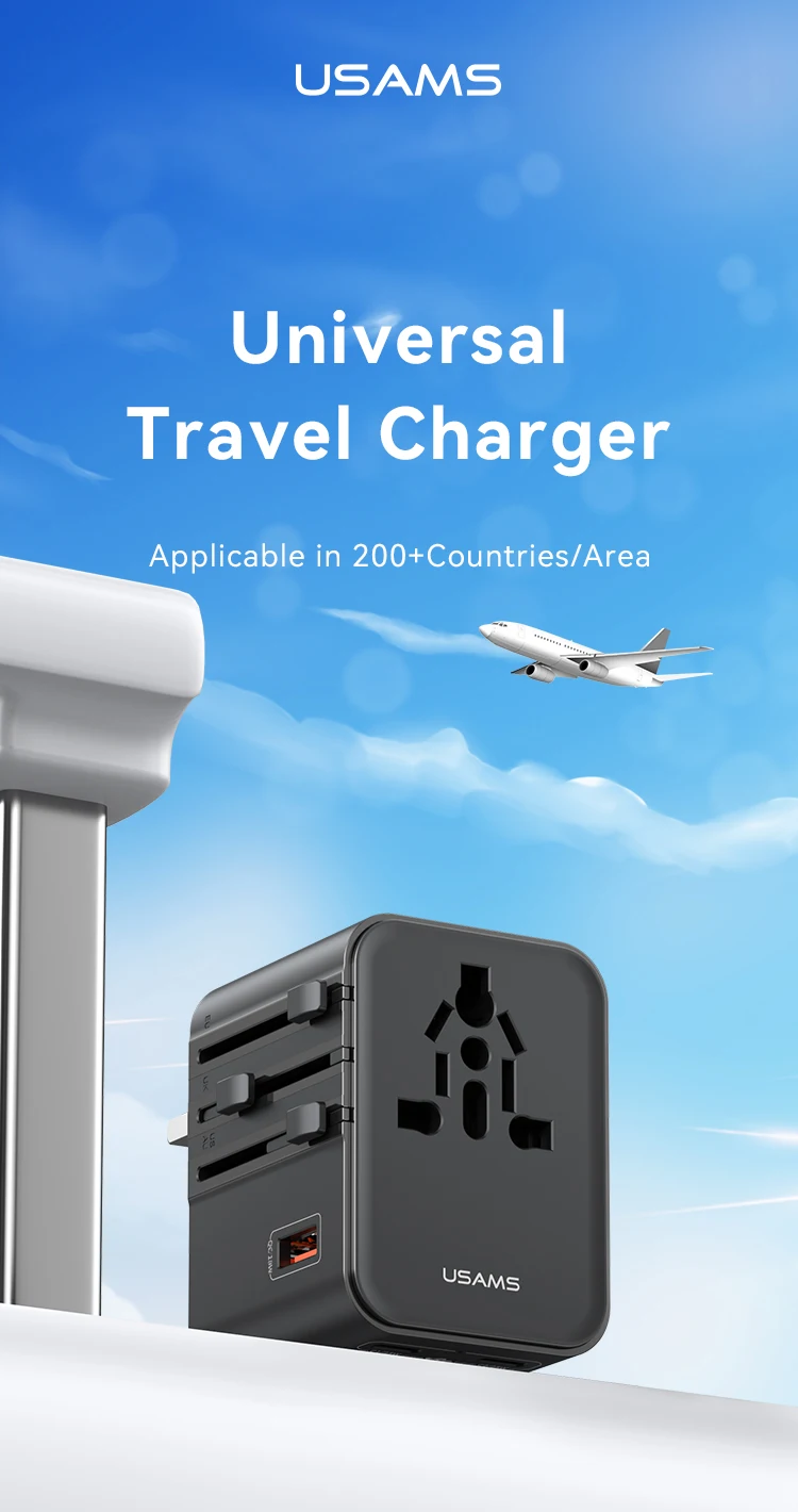 Gadgetoo Usams Cc309 Won Travel Dual Type C International Wall Charger Gadgetoo Usams Cc309 Won Travel Dual Type C International Wall Charger