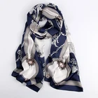 Custom Silk Designer Satin Scarf Luxurious Long Custom Printed Silk Designer Satin Fashion Silk Satin Scarf