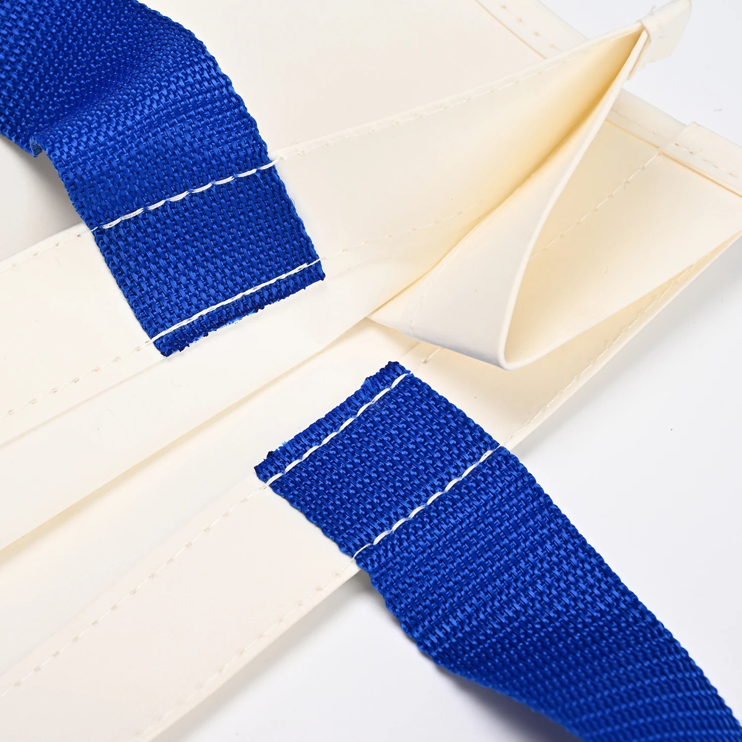 Custom logo Large Big Thick Reinforced Strong Handle Blue Washable Kraft Paper Bags Canvas Gift Tote Shopping Bag manufacture