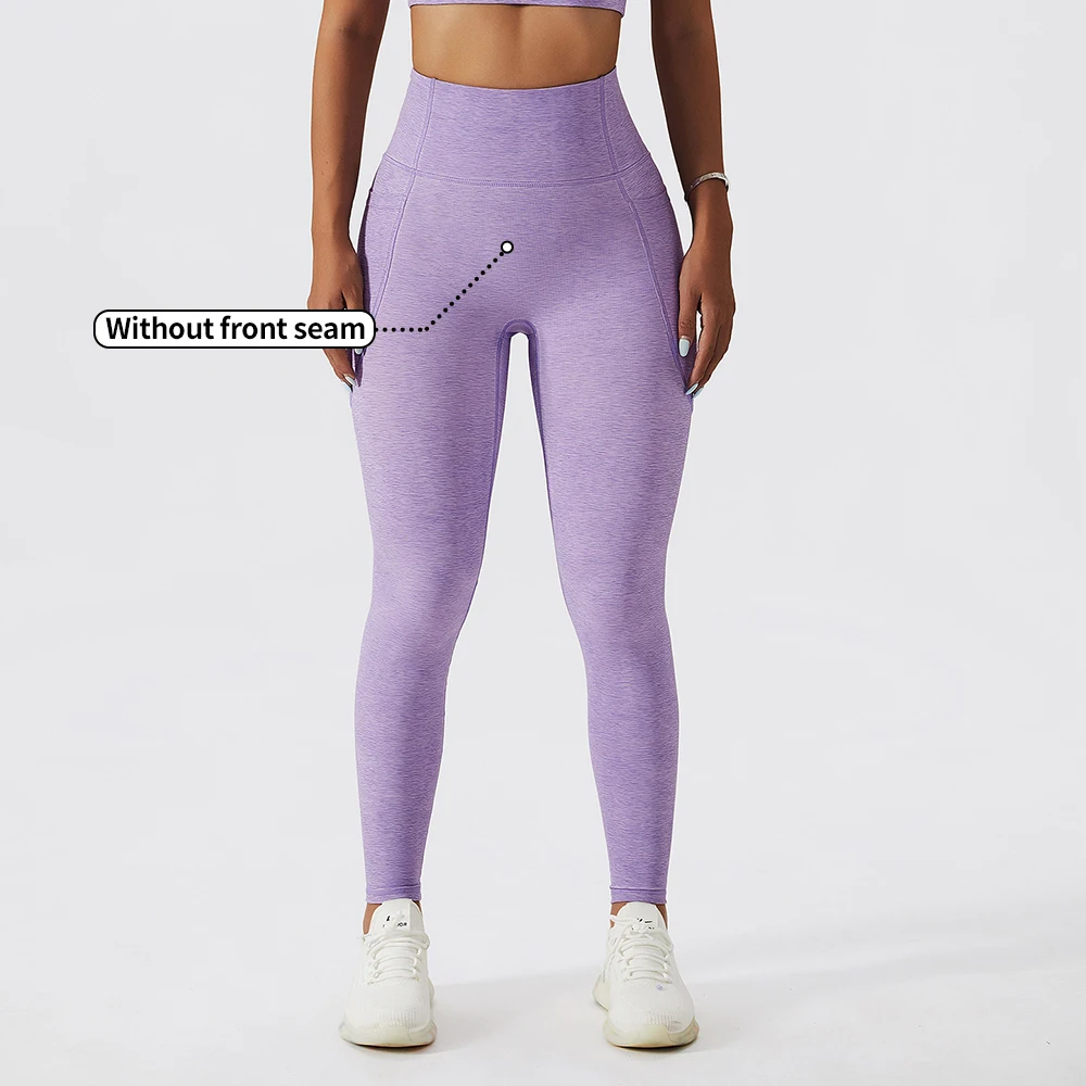 Women S High Elastic Naked Feeling Workout Pants Breathable Soft Quick