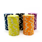 Ship Poker Chip Set Poker Chip Sets Ready To Ship Custom Logo 100 Pieces ABS Iron Casino Poker Chip Set
