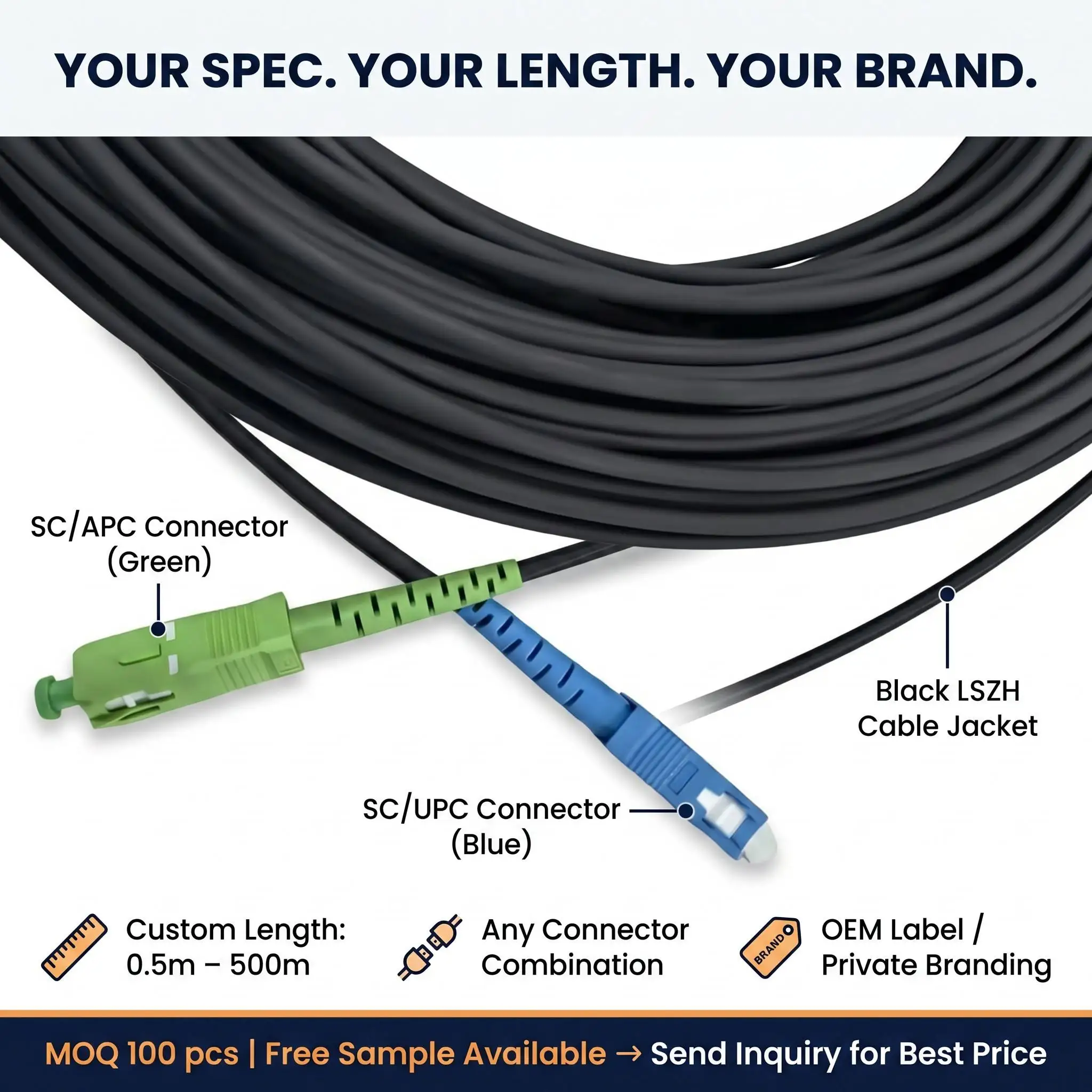 upc singlemode fiber patch cord g657a2 30mm lszh black cpr drop cable for ftth ftta 5g-1