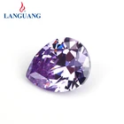 Pear Crystal Wholesale Pear Shaped Cut Blue Crystal Water Drop Artificial Cubic Zirconia Gemstone Beads