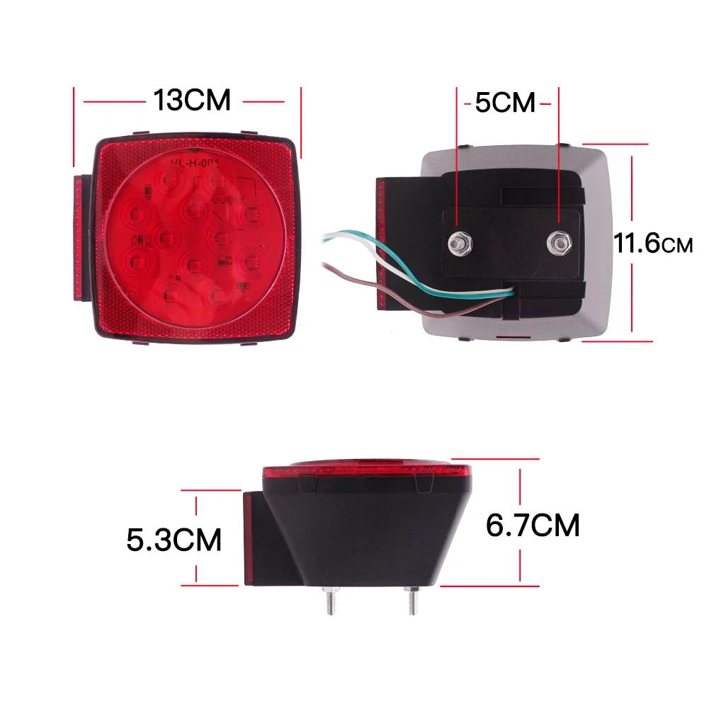 product emark customize trailer lighting waterproof 20led with license light boat truck trailer led tail lights-33