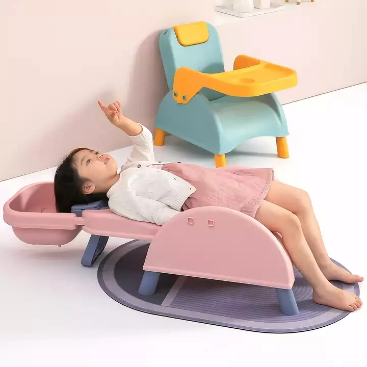 Yeya Kids Home Play House Stool Bathroom Hair Washing Chair with Back Plastic baby chair