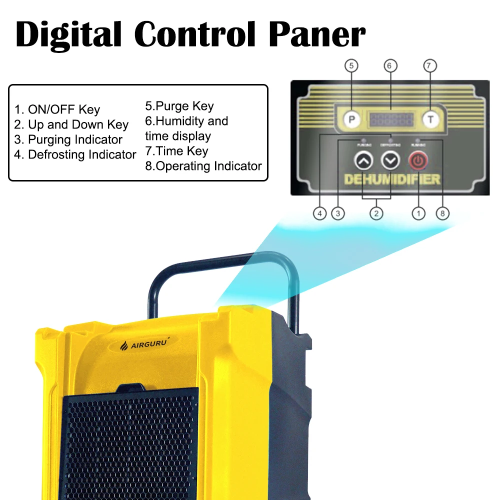 Portable Dehumidifier, LGR, 90L/Day - detail 8