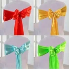 Party Decoration Decoration Wedding Party Decoration Blush Chair Sashes Plain Satin Chair Tie For Banquet Folding Chairs