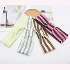 Stripe Hair Custom Fashion Wide Stripe Knitted Headband Winter Warm Hairband Hair Accessories Women