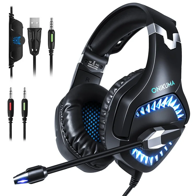 delvist Rejsende købmand Illusion Onikuma K1b Pro 3.5mm Stereo Surround Sound Noise Cancelling Gaming Headset  With Led Light & Microphones Gaming Headphones - Buy Gaming Headphones,Onikuma  K1b Pro Gaming Headset,Gaming Headphones With Microphone Product on  Alibaba.com